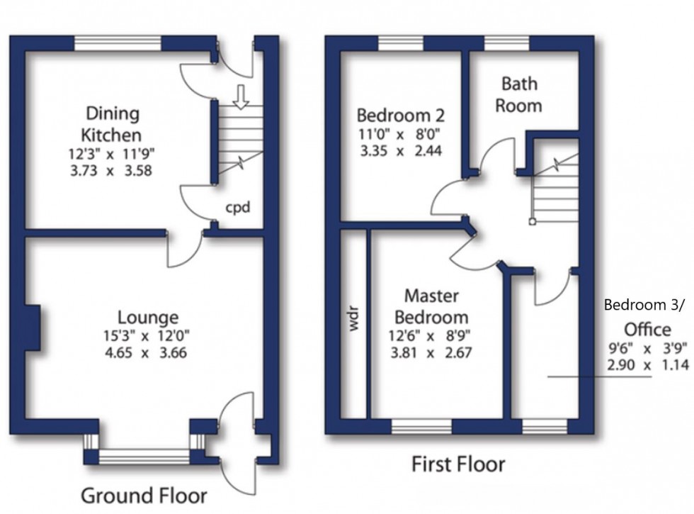 Floorplan for West End Terrace, Eccleshill, Bradford