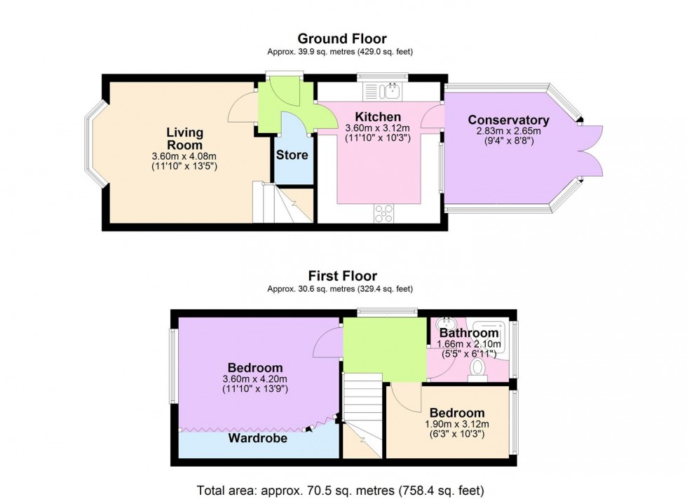 Floorplan for Santa Monica Crescent, Idle, Bradford