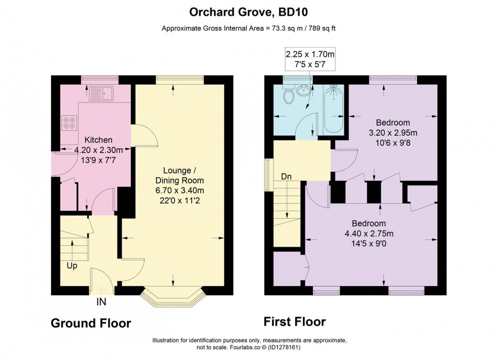Floorplan for Orchard Grove, Thorpe Edge, Bradford