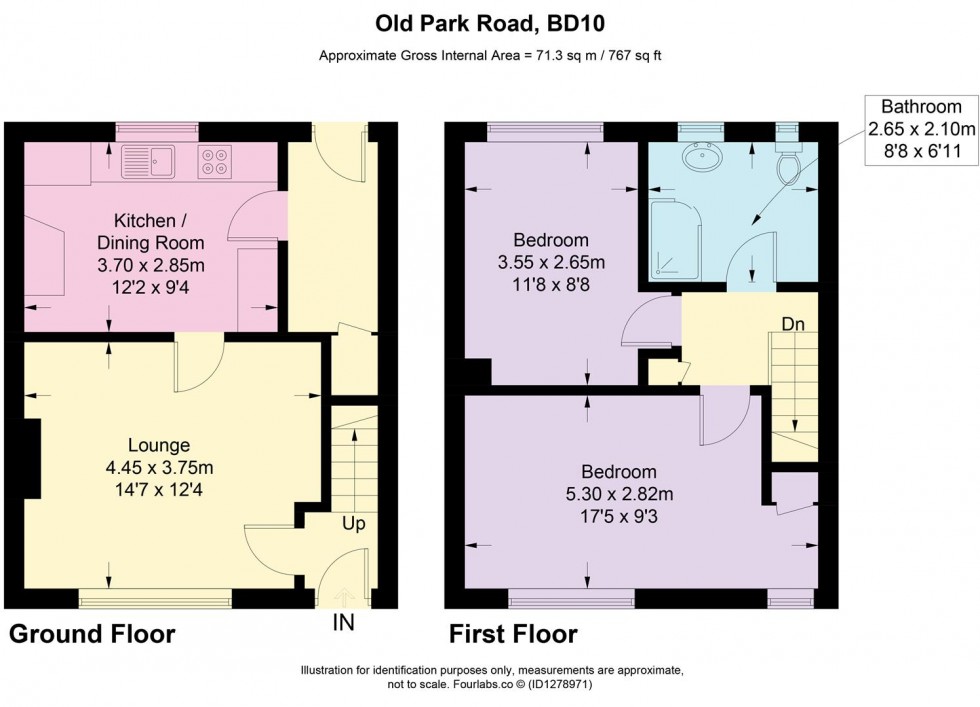 Floorplan for Old Park Road, Idle, Bradford