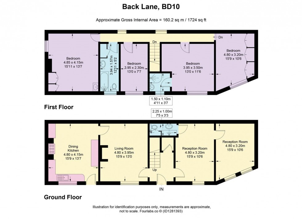 Floorplan for Back Lane, Idle, Bradford