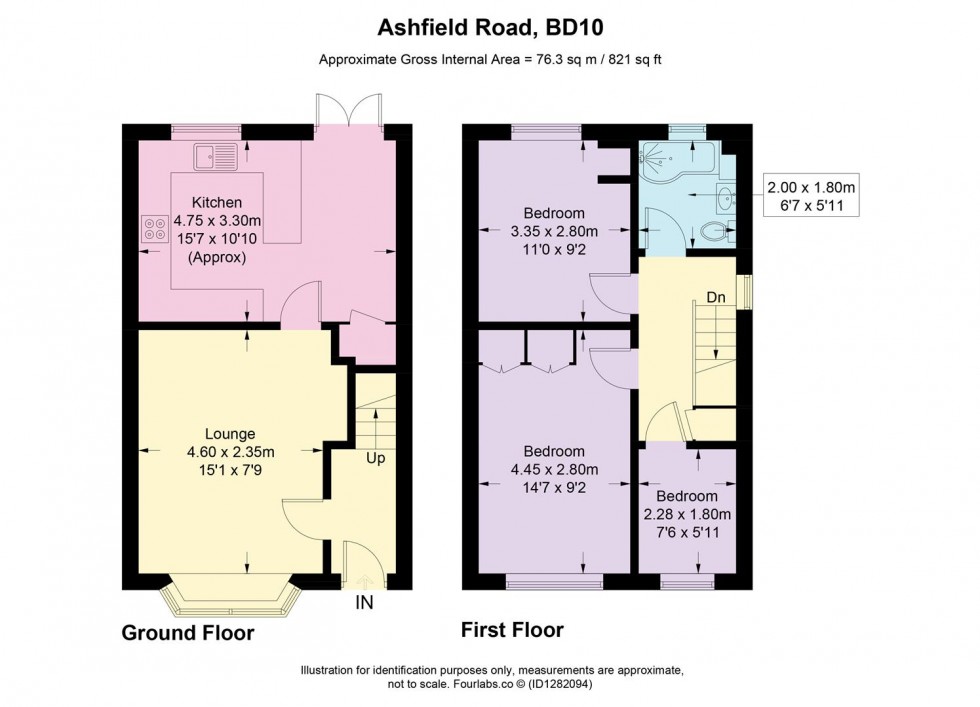 Floorplan for Ashfield Road, Thackley, Bradford