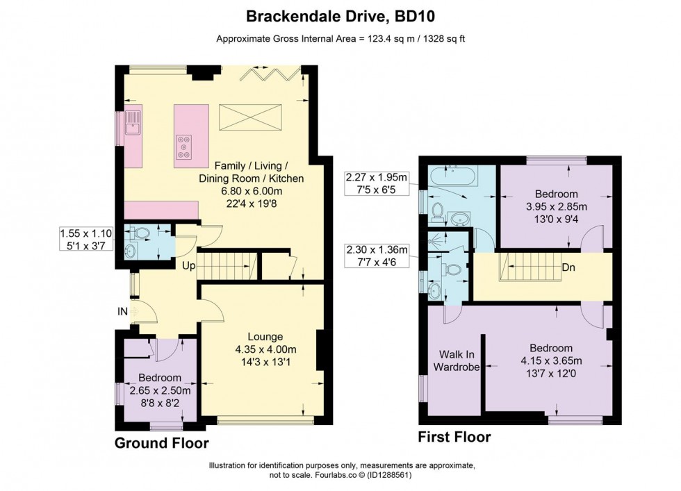 Floorplan for Brackendale Drive, Thackley, Bradford