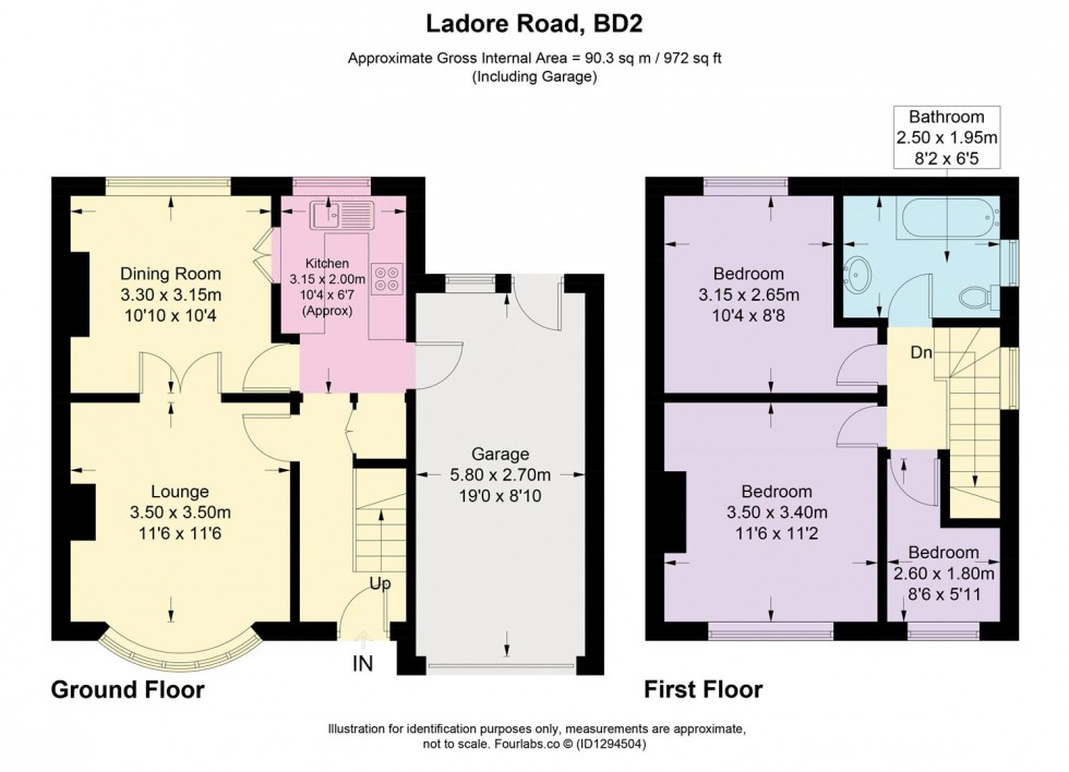Floorplan for Lodore Road, Bolton Outlanes, Bradford
