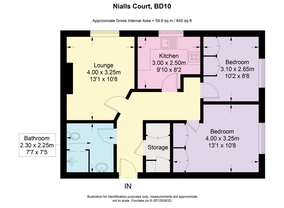 Floorplan for Nialls Court, Thackley, Bradford
