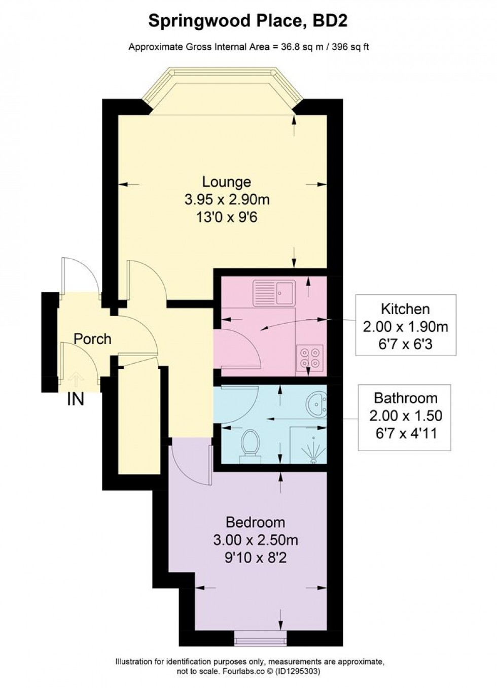 Floorplan for Springwood Place, Bolton Outlanes, Bradford