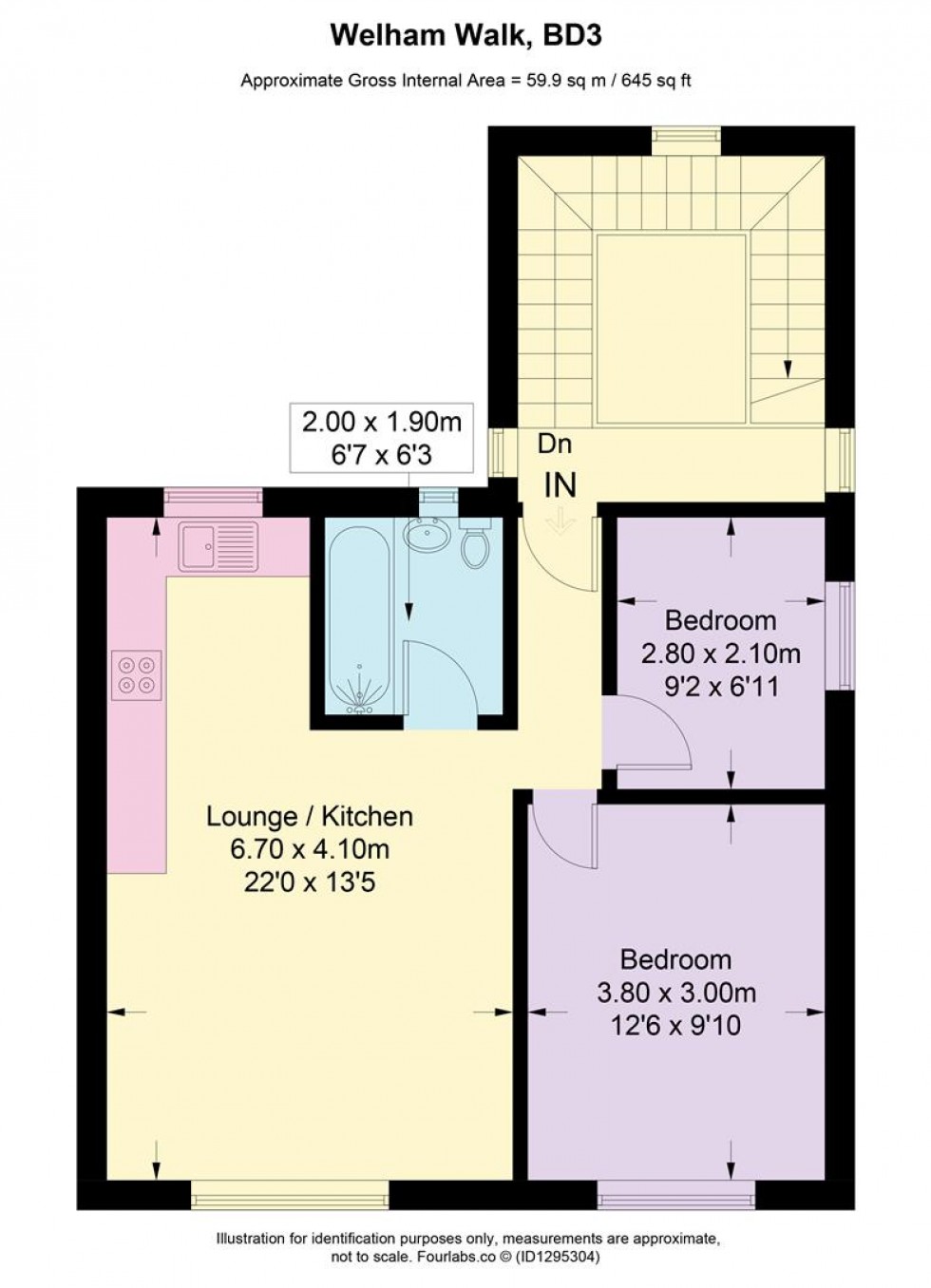 Floorplan for Welham Walk, Bradford