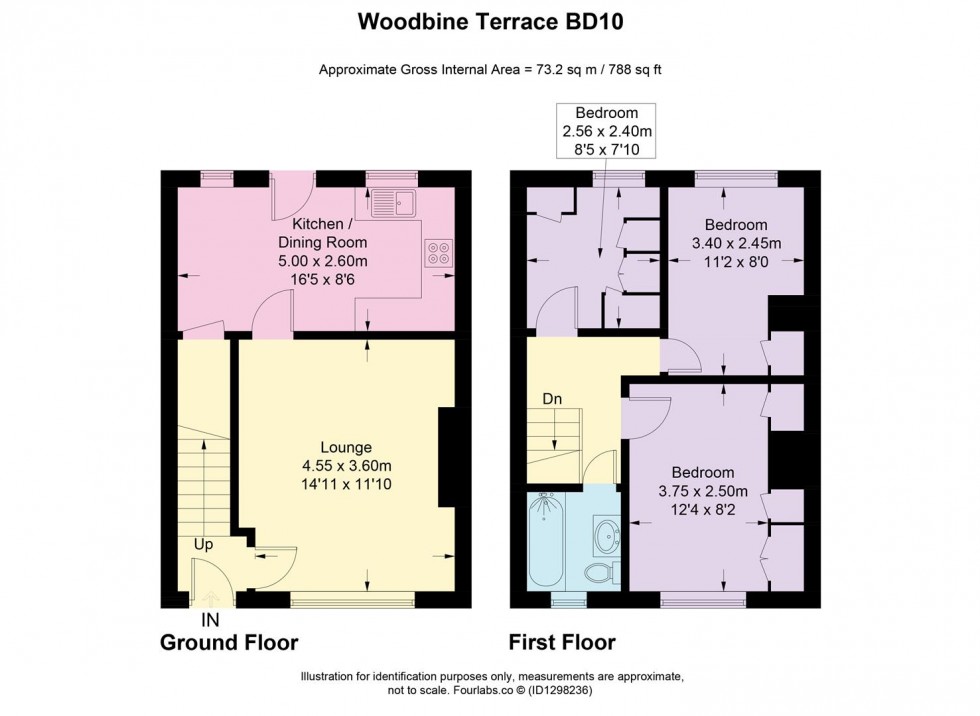 Floorplan for Woodbine Terrace, Idle