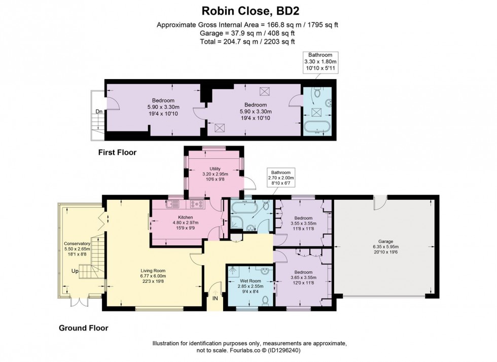 Floorplan for Robin Close, Bradford