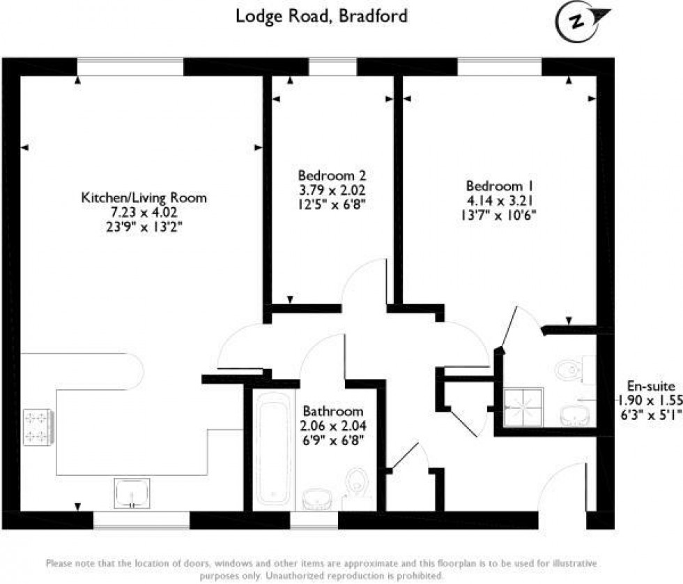 Floorplan for Lodge Road, Thackley