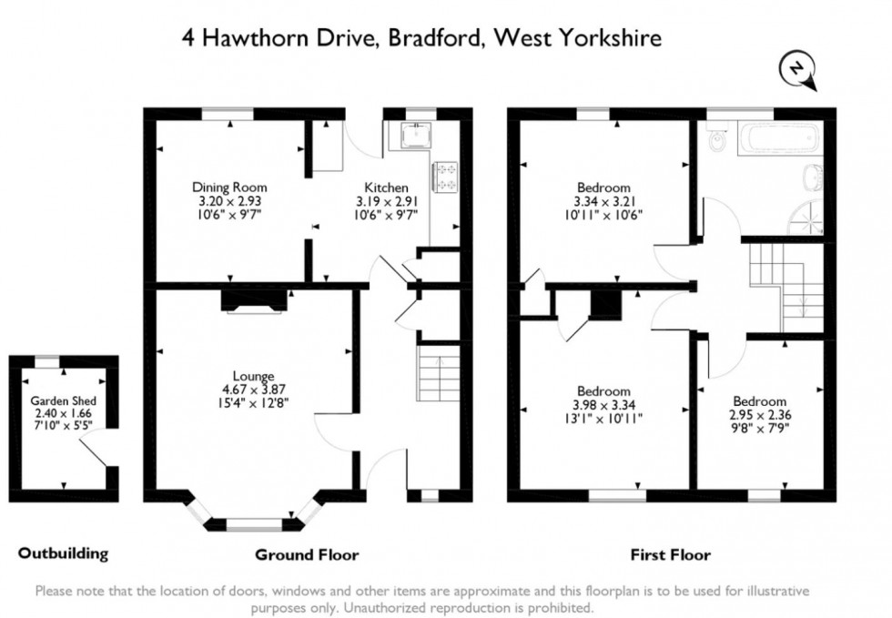 Floorplan for Hawthorn Drive, Idle, Bradford