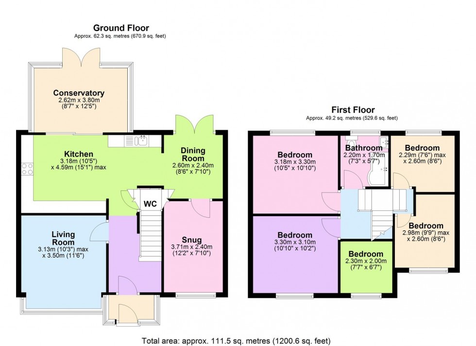Floorplan for Plumpton Walk, Wrose, Bradford