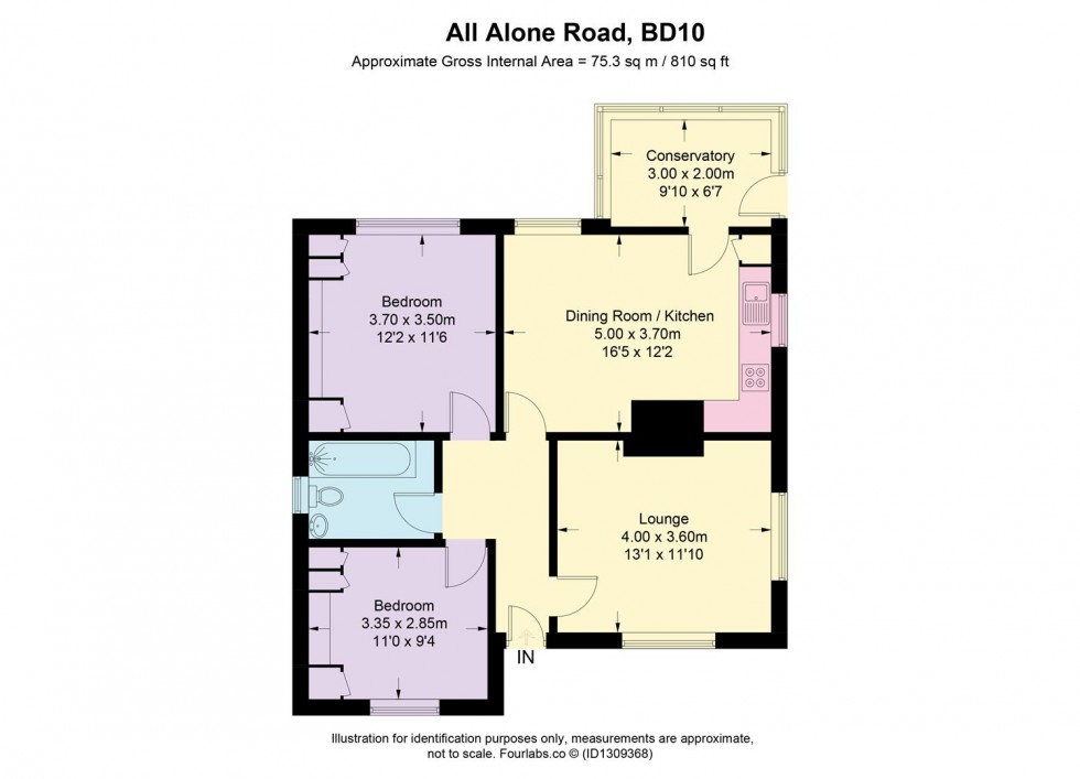 Floorplan for All Alone Road, Idle, Bradford