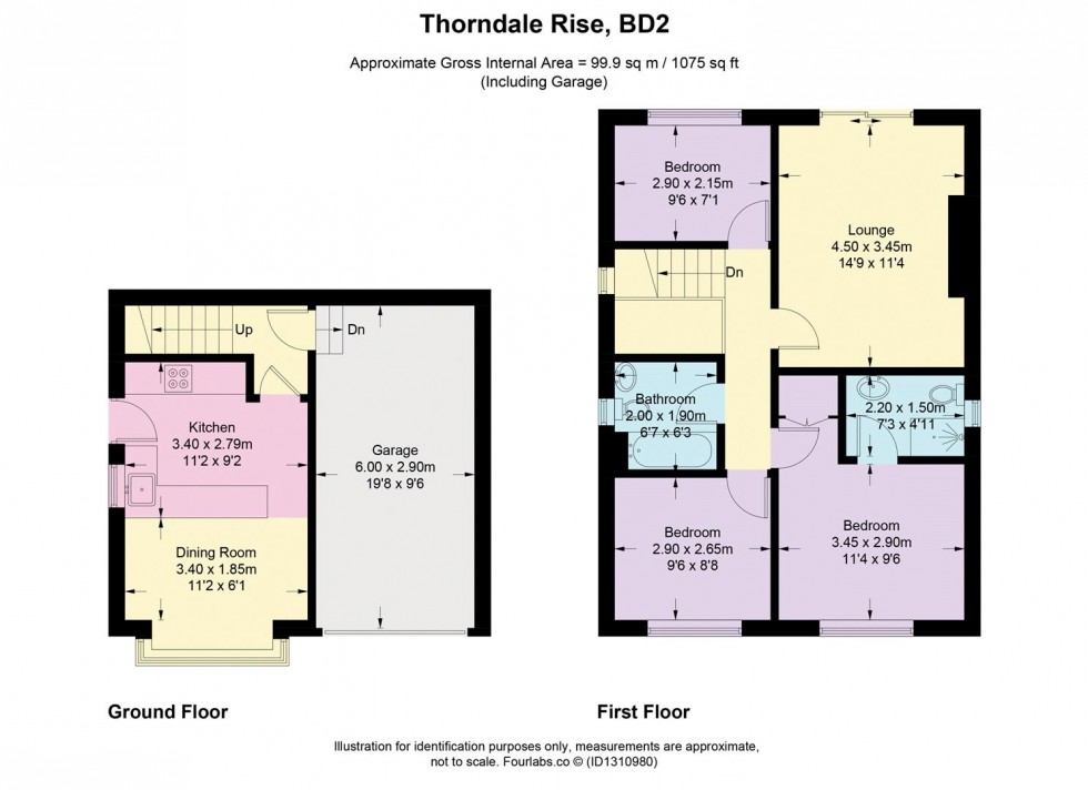 Floorplan for Thorndale Rise, Poplars Farm, Bradford