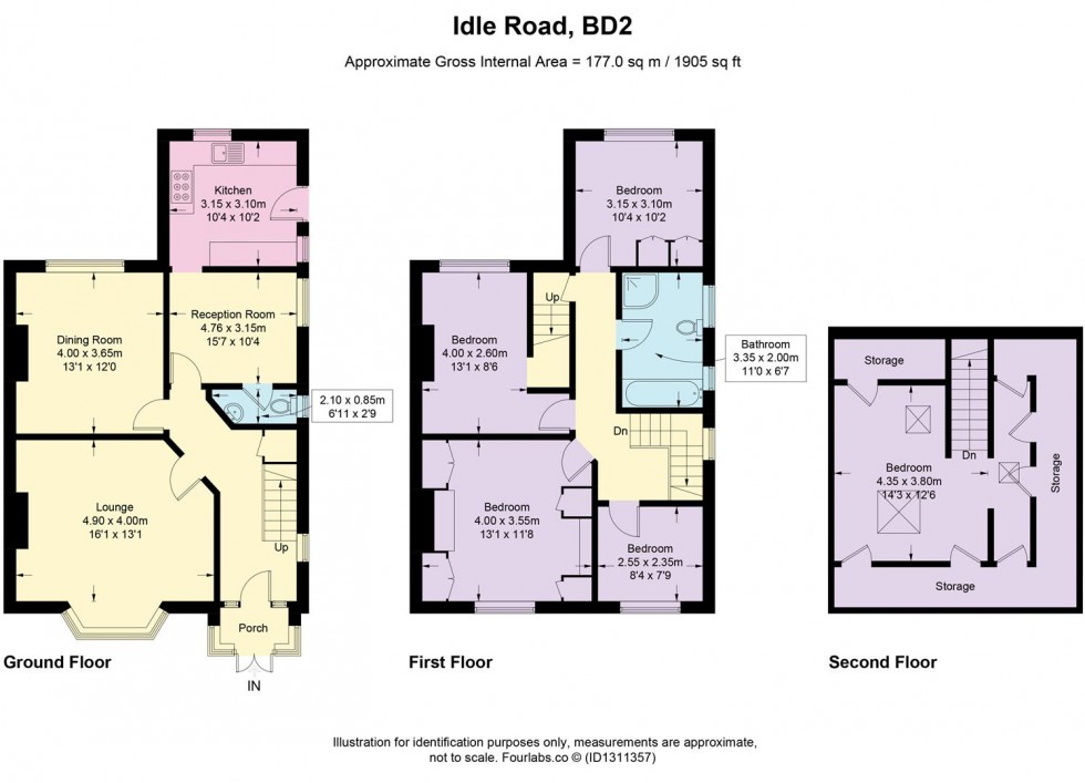Floorplan for Idle Road, Eccleshill, Bradford