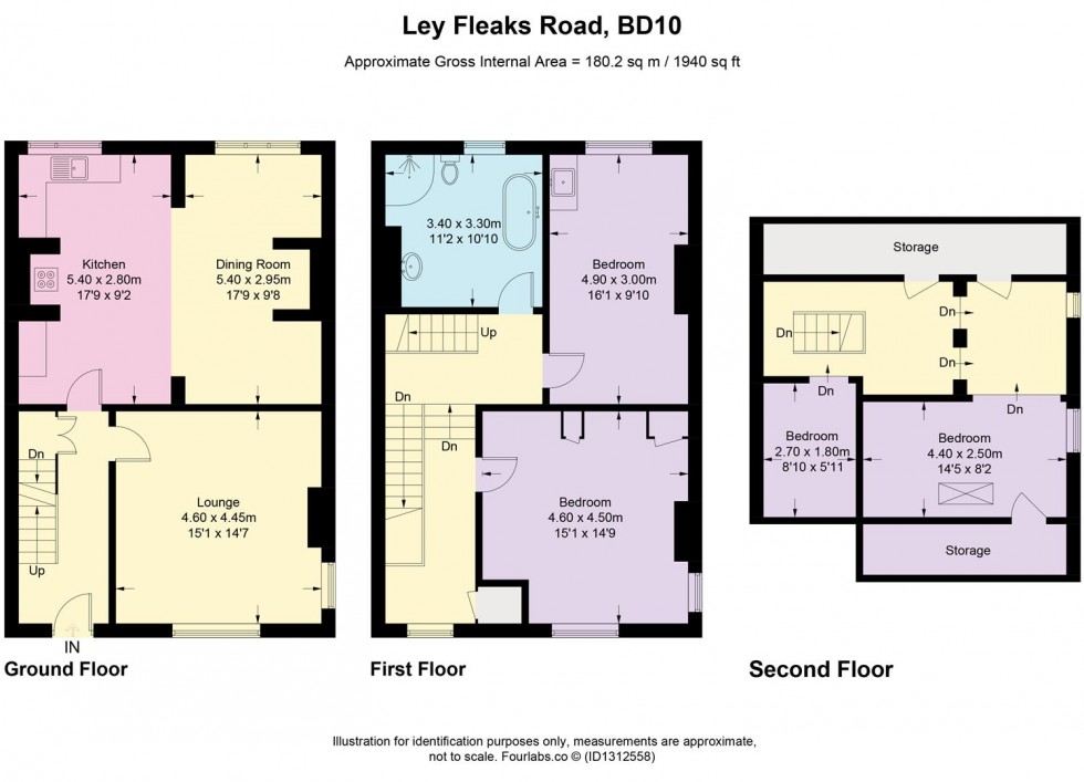 Floorplan for Ley Fleaks Road, Idle, Bradford