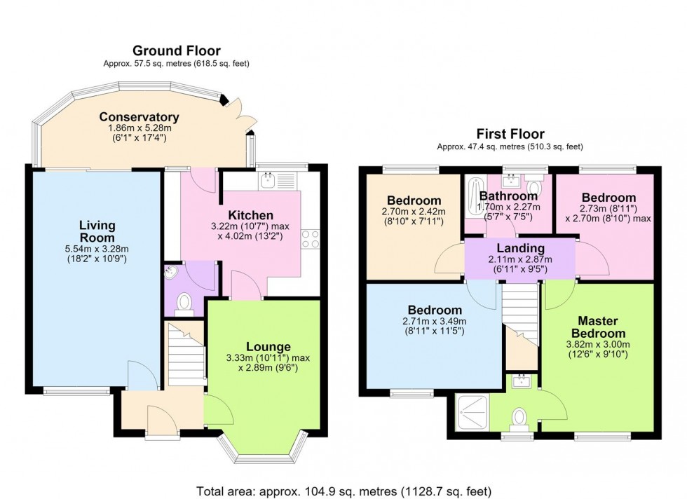 Floorplan for Leys Close, Thackley, Bradford