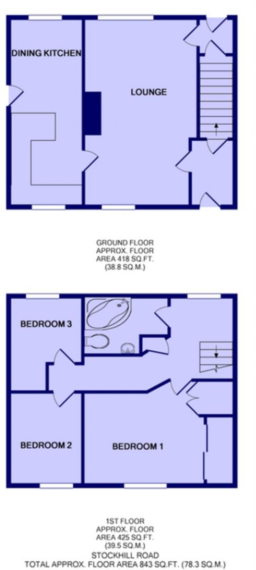 Floorplan for Stockhill Road, Greengates, Bradford